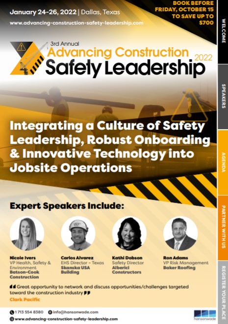 Advancing Construction Safety Leadership 2022 Brochure Cover