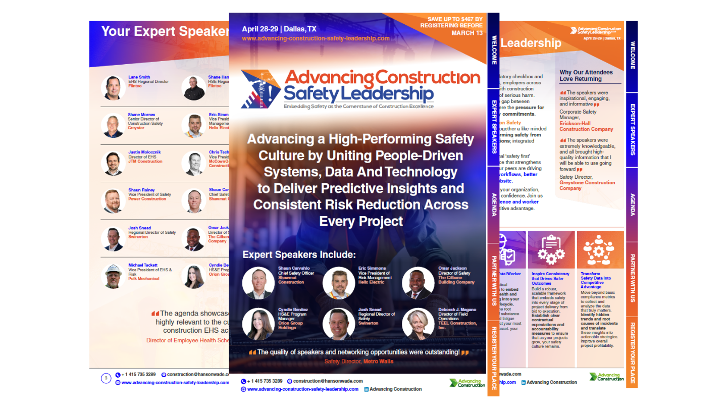 Advancing Construction Safety Leadership 2026 - Event Guide
