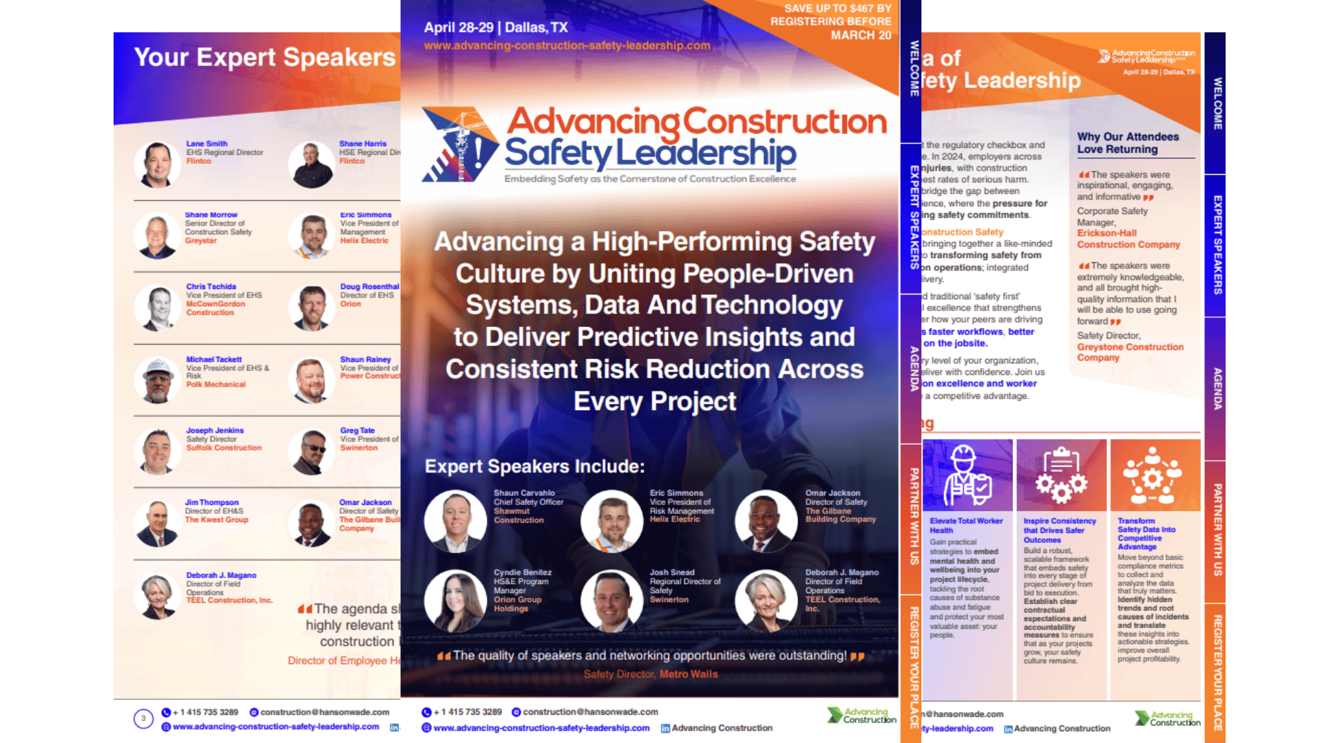 Advancing Construction Safety Leadership 2026 - Event Guide